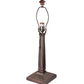 Meyda Lighting Prairie Dragonfly 21" Mahogany Bronze Table Lamp With Multi-Colored Stained Shade Glass