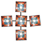 Meyda Lighting Prairie Dragonfly 51"Sq 5-Light Craftsman Brown Chandelier With Orange & Blue Stained Shade Glass