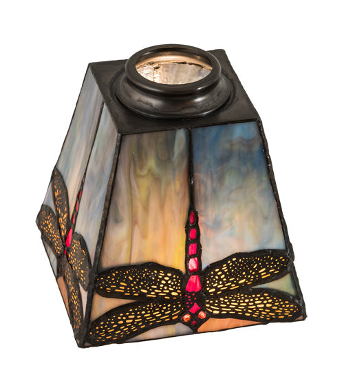 Meyda Lighting Prairie Dragonfly 7" Multi-Colored Stained Shade