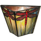 Meyda Lighting Prairie Dragonfly 8" Wall Sconce With Multi-Colored Shade Glass
