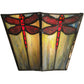 Meyda Lighting Prairie Dragonfly 8" Wall Sconce With Multi-Colored Shade Glass