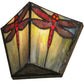 Meyda Lighting Prairie Dragonfly 8" Wall Sconce With Multi-Colored Shade Glass