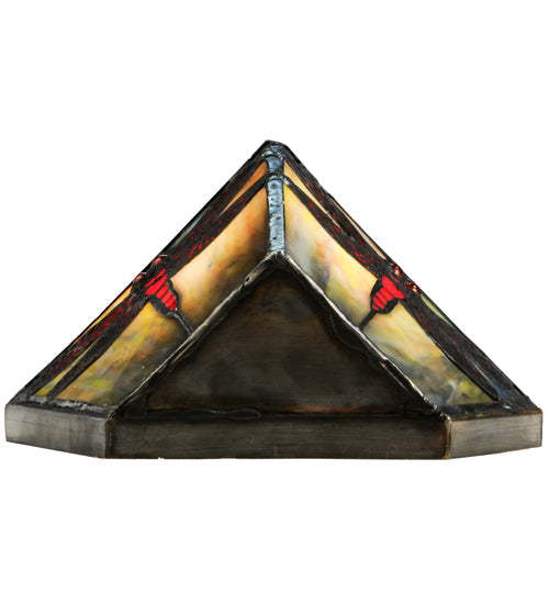 Meyda Lighting Prairie Dragonfly 8" Wall Sconce With Multi-Colored Shade Glass