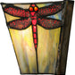 Meyda Lighting Prairie Dragonfly 8" Wall Sconce With Multi-Colored Shade Glass
