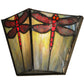 Meyda Lighting Prairie Dragonfly 8" Wall Sconce With Multi-Colored Shade Glass