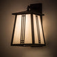 Meyda Lighting Prairie Loft 10" Exterior Oil Rubbed Bronze Hanging Wall Sconce With Creme Carrare Idalight Shade Glass