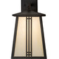 Meyda Lighting Prairie Loft 10" Exterior Oil Rubbed Bronze Hanging Wall Sconce With Creme Carrare Idalight Shade Glass