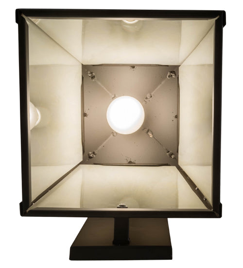 Meyda Lighting Prairie Loft 10" Exterior Oil Rubbed Bronze Hanging Wall Sconce With Creme Carrare Idalight Shade Glass