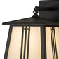 Meyda Lighting Prairie Loft 10" Exterior Oil Rubbed Bronze Hanging Wall Sconce With Creme Carrare Idalight Shade Glass