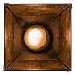 Meyda Lighting Prairie Loft 10" Mahogany Bronze Pendant Light With Amber Mica Shade Glass