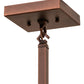 Meyda Lighting Prairie Loft 11" Coffee Cinnamon Metallic Mini Pendant Light With Beige Iridescent & Amber Mica Shade Glass