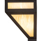 Meyda Lighting Prairie Loft 12" Craftsman Brown Wall Sconce With Beige Iridescent Shade Glass