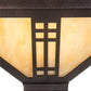Meyda Lighting Prairie Loft 12" Mahogany Bronze Wall Sconce With Beige Art Shade Glass