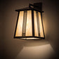 Meyda Lighting Prairie Loft 12" Oil Rubbed Bronze Hanging Wall Sconce With Creme Carrare Idalight Shade Glass
