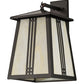 Meyda Lighting Prairie Loft 12" Oil Rubbed Bronze Hanging Wall Sconce With Creme Carrare Idalight Shade Glass