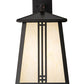 Meyda Lighting Prairie Loft 12" Oil Rubbed Bronze Hanging Wall Sconce With Creme Carrare Idalight Shade Glass