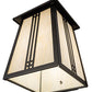Meyda Lighting Prairie Loft 12" Oil Rubbed Bronze Hanging Wall Sconce With Creme Carrare Idalight Shade Glass