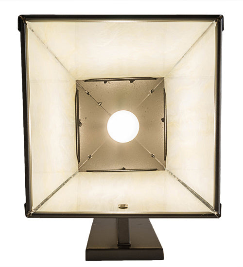 Meyda Lighting Prairie Loft 12" Oil Rubbed Bronze Hanging Wall Sconce With Creme Carrare Idalight Shade Glass