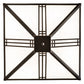 Meyda Lighting Prairie Loft 18"Sq 4-Light Oil Rubbed Bronze Semi-flush Mount Light With White Art Shade Glass