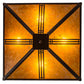 Meyda Lighting Prairie Loft 26" 4-Light Mahogany Bronze Semi-flush Light With Amber Mica Shade Glass