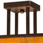 Meyda Lighting Prairie Loft 26" 4-Light Mahogany Bronze Semi-flush Light With Amber Mica Shade Glass