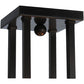 Meyda Lighting Prairie Loft 26" 4-Light Oil Rubbed Bronze Semi-flush Mount Ceiling Light With Beige Art Shade Glass