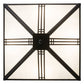 Meyda Lighting Prairie Loft 26" 4-Light Textured Black Semi-flush Mount Ceiling Light With White Art Shade Glass
