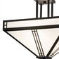 Meyda Lighting Prairie Loft 26" 4-Light Textured Black Semi-flush Mount Ceiling Light With White Art Shade Glass