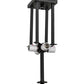 Meyda Lighting Prairie Loft 26" 4-Light Textured Black Semi-flush Mount Ceiling Light With White Art Shade Glass