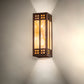 Meyda Lighting Prairie Loft 5" 2-Light Coffee Cinnamon Metallic Wall Sconce With Beige Iridescent & Amber Mica Shade Glass