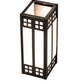 Meyda Lighting Prairie Loft 5" 2-Light Craftsman Brown Wall Sconce With White Art Shade Glass