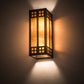 Meyda Lighting Prairie Loft 5" 2-Light Mahogany Bronze Wall Sconce With Amber Mica Shade Glass