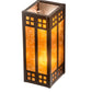 Meyda Lighting Prairie Loft 5" 2-Light Mahogany Bronze Wall Sconce With Amber Mica Shade Glass