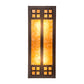 Meyda Lighting Prairie Loft 5" 2-Light Mahogany Bronze Wall Sconce With Amber Mica Shade Glass