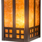 Meyda Lighting Prairie Loft 5" 2-Light Mahogany Bronze Wall Sconce With Amber Mica Shade Glass