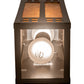 Meyda Lighting Prairie Loft 5" 2-Light Mahogany Bronze Wall Sconce With Amber Mica Shade Glass