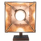 Meyda Lighting Prairie Loft 7" Mahogany Bronze Hanging Wall Sconce With Amber Mica Shade Glass