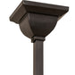 Meyda Lighting Prairie Mission 47" 4-Light Craftsman Brown Wright Chandelier With Beige Iridescent Shade Glass
