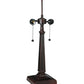Meyda Lighting Prairie Peaks 23" 2-Light Mahogany Bronze Table Lamp With Multi-Colored Shade Glass