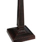 Meyda Lighting Prairie Peaks 23" 2-Light Mahogany Bronze Table Lamp With Multi-Colored Shade Glass