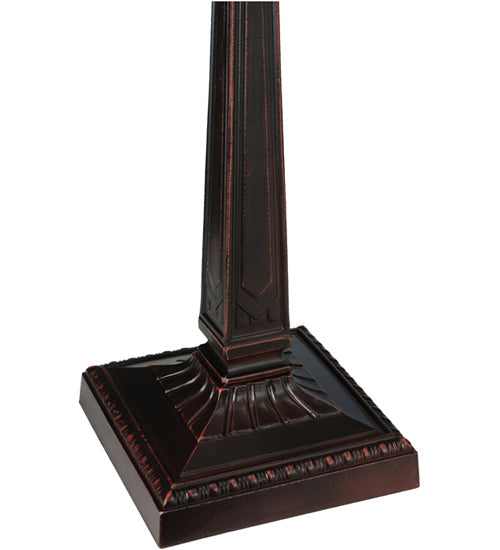 Meyda Lighting Prairie Peaks 23" 2-Light Mahogany Bronze Table Lamp With Multi-Colored Shade Glass