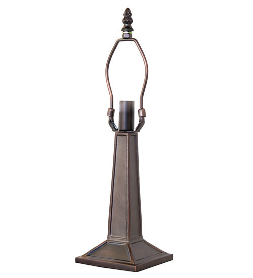 Meyda Lighting Prairie Wheat 10" Mahogany Bronze Mini Table Lamp With Multi-Colored Stained Shade Glass