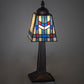 Meyda Lighting Prairie Wheat 10" Mahogany Bronze Mission Mini Table Lamp With Multi-Colored Stained Shade Glass