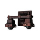 Meyda Lighting Prairie Wheat 12" 2-Light Mahogany Bronze Wall Sconce With Multi-Colored Shade Glass