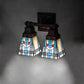 Meyda Lighting Prairie Wheat 12" 2-Light Mahogany Bronze Wall Sconce With Multi-Colored Shade Glass