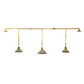 Meyda Lighting Prairie Wheat 120" 3-Light Brass Tint Island Pendant Light With Multi-Colored Shade Glass