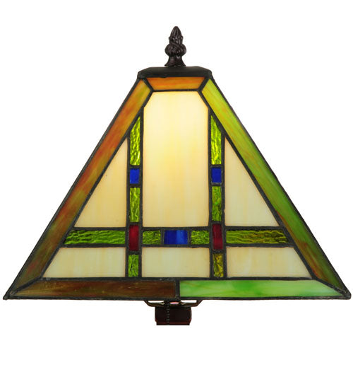 Meyda Lighting Prairie Wheat 14" Multi-Colored Shade Glass