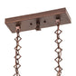 Meyda Lighting Prairie Wheat 15" 2-Light Mahogany Bronze Island Pendant Light With Multi-Colored Shade Glass