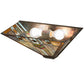 Meyda Lighting Prairie Wheat 17" 2-Light Brass Wall Sconce With Multi-Colored Shade Glass