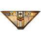 Meyda Lighting Prairie Wheat 17" 2-Light Brass Wall Sconce With Multi-Colored Shade Glass
